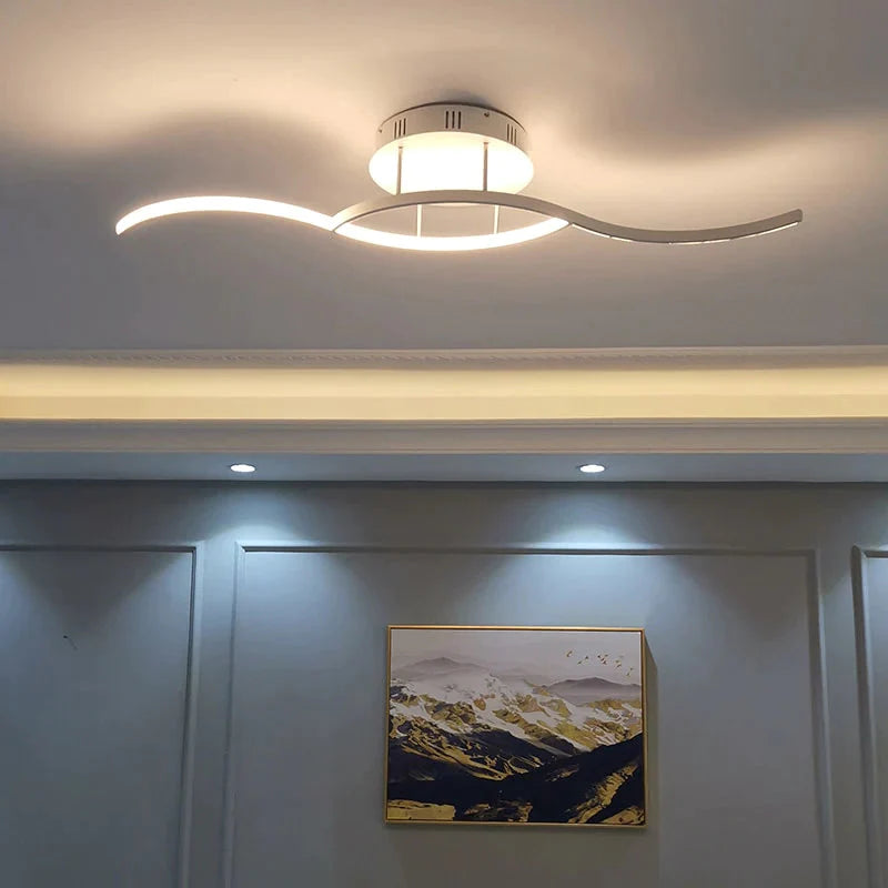 Luces de techo Led modernas para sala de estar, dormitorio, sala de estudio, vestíbulo, lámpara de techo redonda para el hogar, acabado mate en blanco y negro