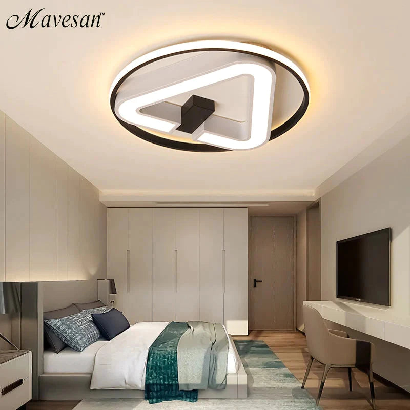 Moderne LED Dreieck Deckenleuchten Für Wohnzimmer Schlafzimmer Innenbeleuchtung Deckenleuchte Leuchte Fernbedienung Dimmen