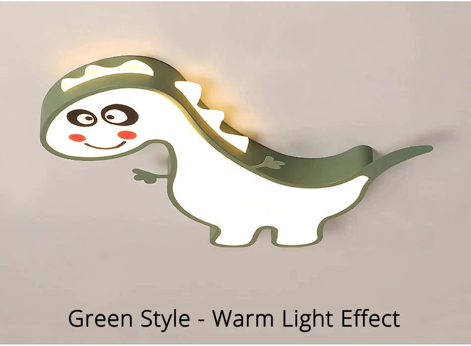 Nieuwe Dinasour Moderne Led Plafondverlichting Lamp Voor Kind Slaapkamer Studeerkamer Babykamer Afstandsbediening Cartoon Designer Lamparas