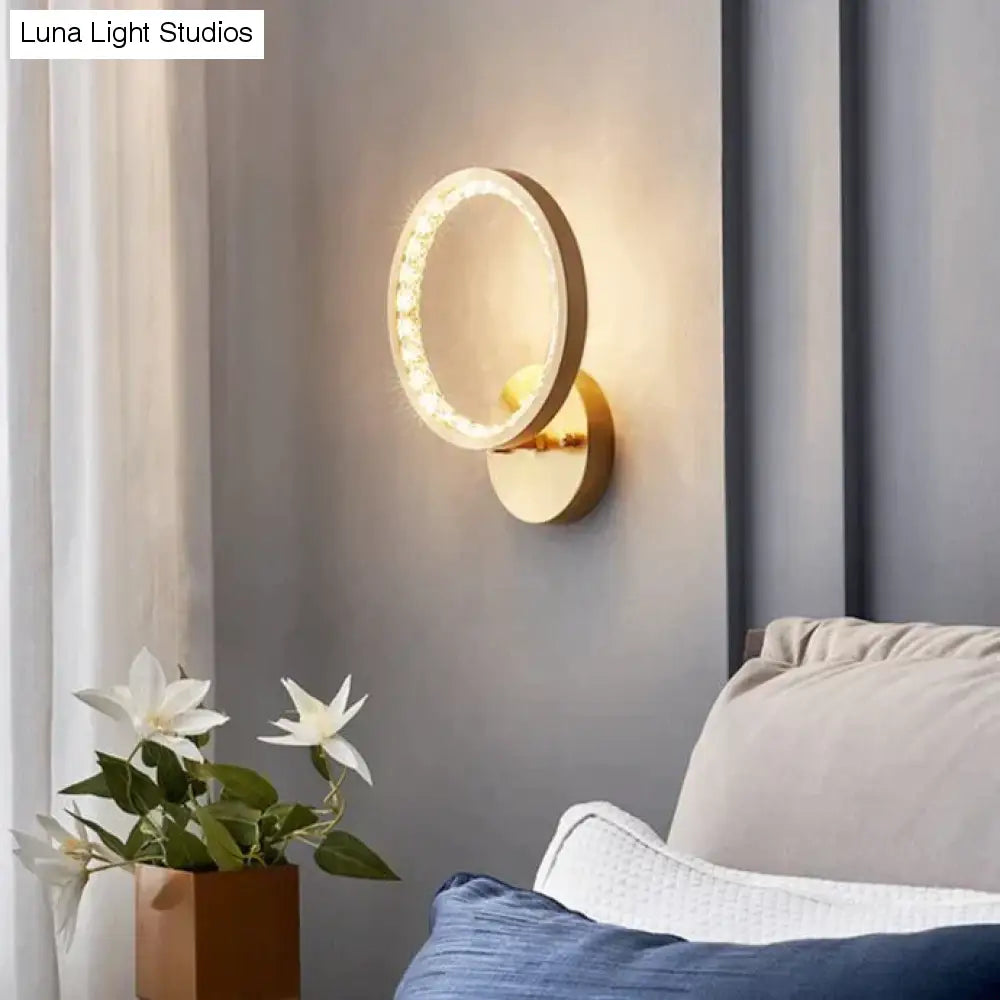 Lampada da parete moderna in rame da comodino semplice per camera da letto