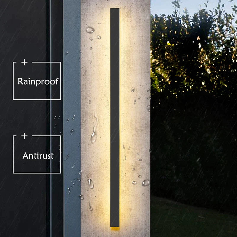 Wasserdichte Außenwandleuchte LED Lange Wandleuchte IP65 Aluminium Licht Garten Villa Veranda Wandleuchte Licht 110V 220V Wandleuchte Leuchte