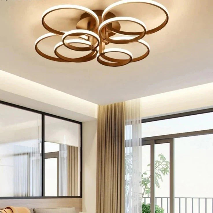 Lámpara LED moderna de acrílico para sala de estar, Lustres LED para dormitorio, lámpara de iluminación de techo grande, accesorios