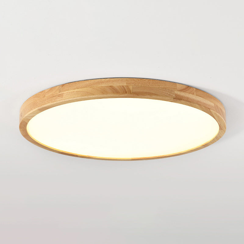 Nordic LED Drewniana lampa do montażu podtynkowego do przedpokoju