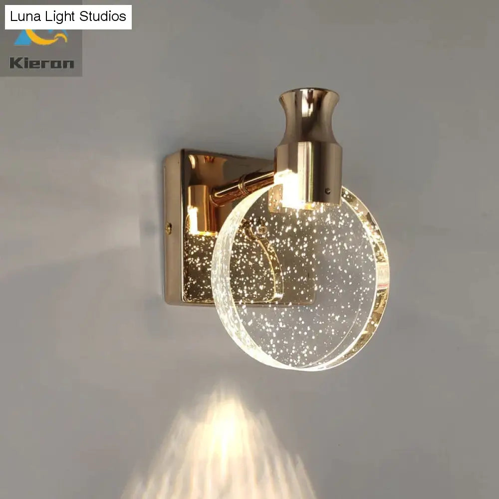 Eenvoudige kristallen LED-wandlamp voor badkamerslaapkamer