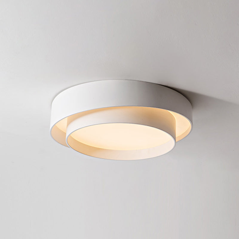 Plafonnier LED en métal blanc de style nordique pour chambre à coucher - Éclairage encastré