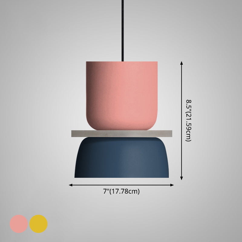 Illuminazione a sospensione moderna e contemporanea Lampada a sospensione a LED colorata Macaron