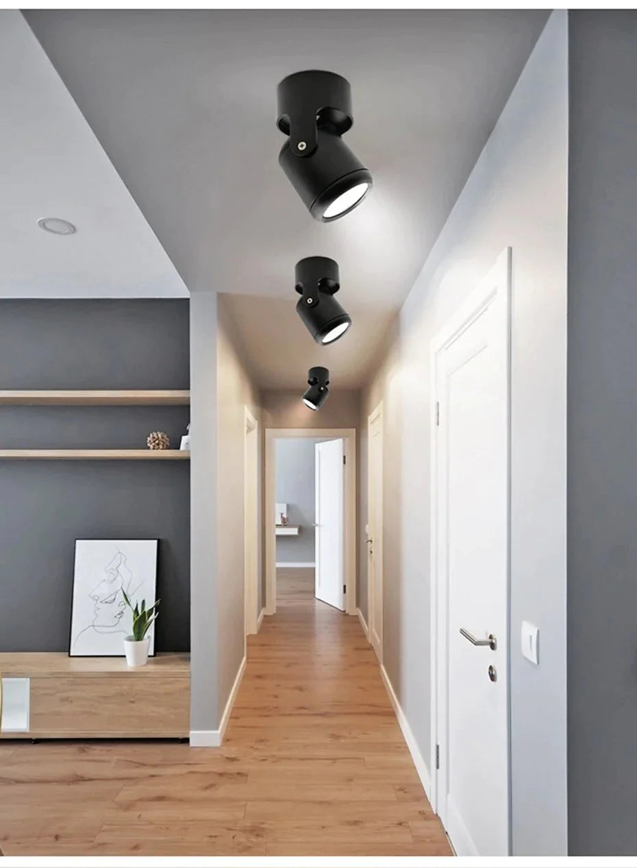 Morden LED plafonnier 20w 15w 10w plafonniers salon luminaire chambre cuisine 360 ​​degrés rotation Spot lumière