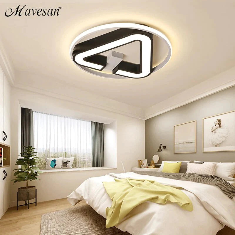 Moderne LED Dreieck Deckenleuchten Für Wohnzimmer Schlafzimmer Innenbeleuchtung Deckenleuchte Leuchte Fernbedienung Dimmen