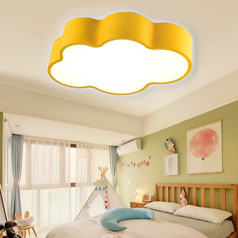 Lampa sufitowa LED Cartoon Cloud Design do przedszkola – akrylowa lampa do montażu podtynkowego