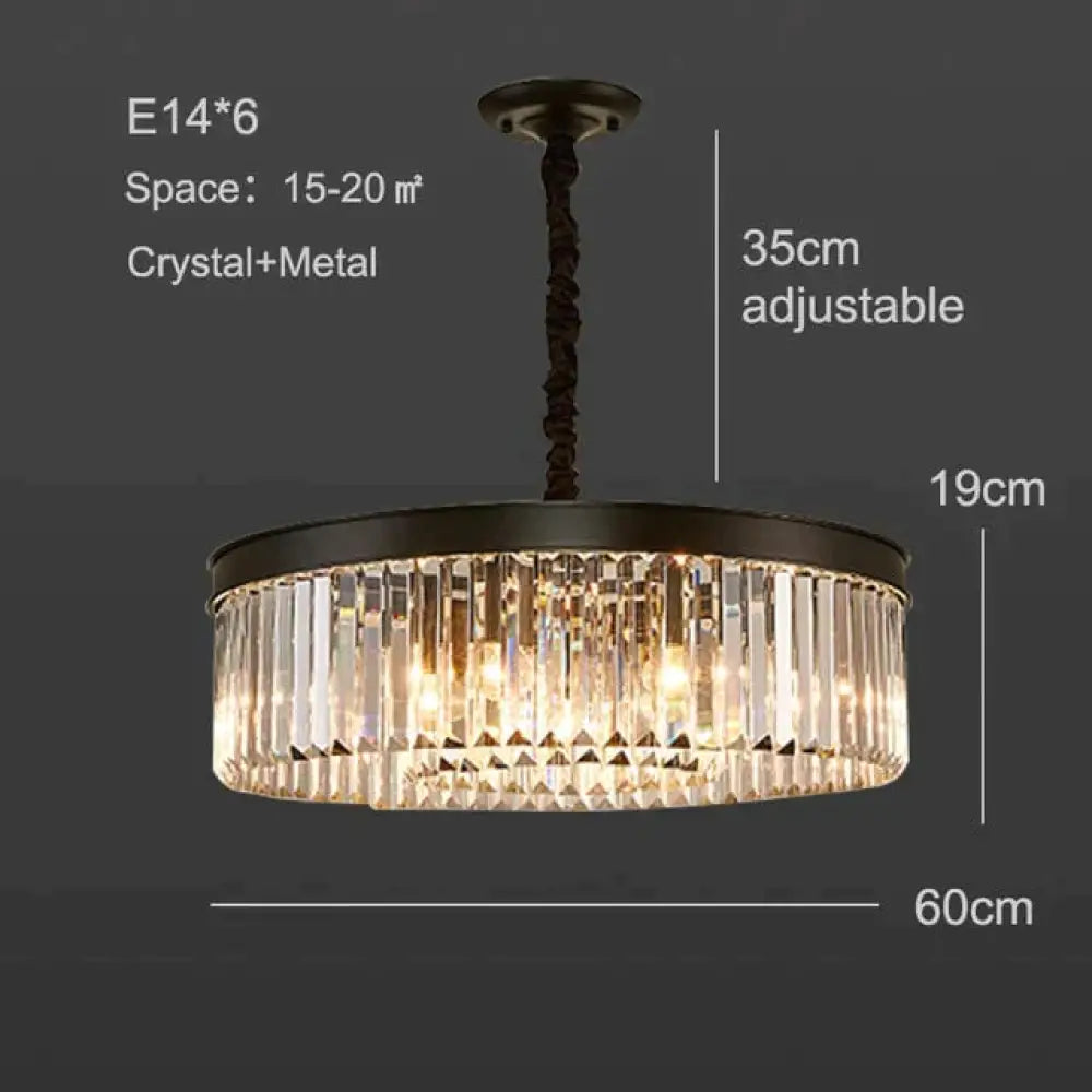 Nowoczesna kryształowa lampa sufitowa Living Crystal lampa sufitowa sypialnia klasyczne okrągłe lampy sufitowe czarna podstawa oprawy Led jadalnia