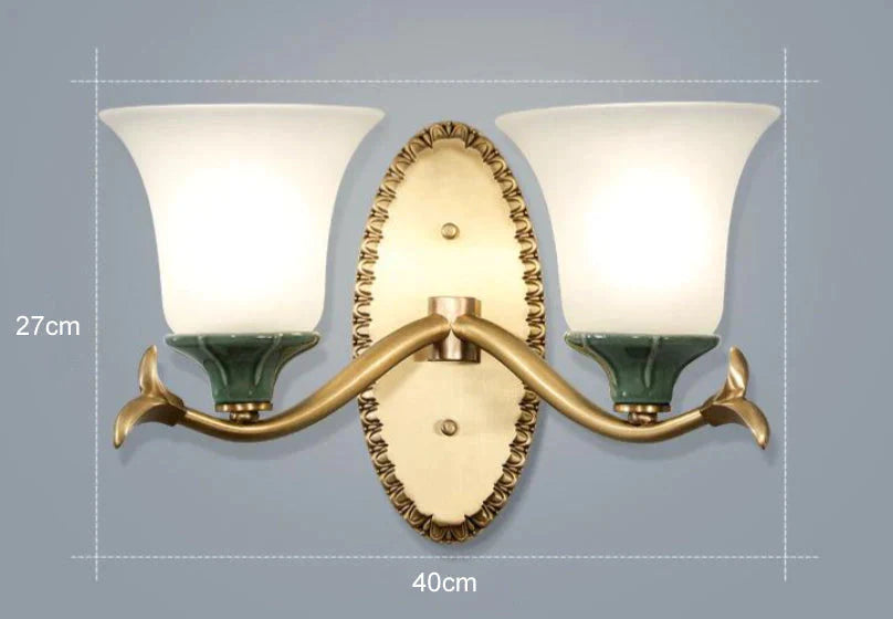 Prosta retro lampa schodowa Sypialnia Nocna miedziana kinkiet