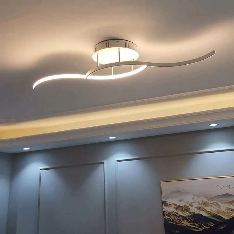 Luces de techo Led modernas para sala de estar, dormitorio, sala de estudio, vestíbulo, lámpara de techo redonda para el hogar, acabado mate en blanco y negro