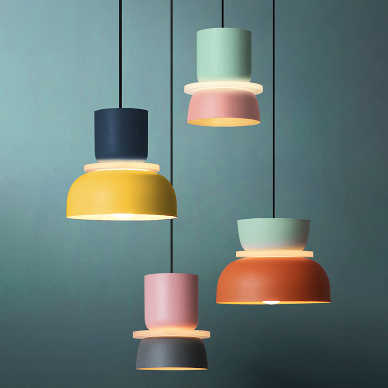 Illuminazione a sospensione moderna e contemporanea Lampada a sospensione a LED colorata Macaron