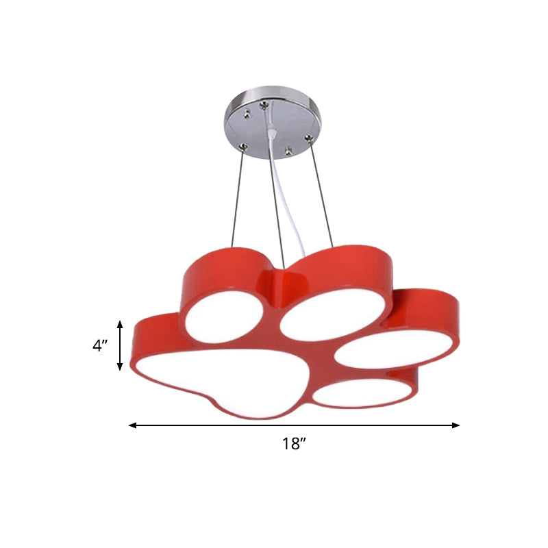 Lámpara colgante LED de dibujos animados - Luz colgante de baño con pata de perrito