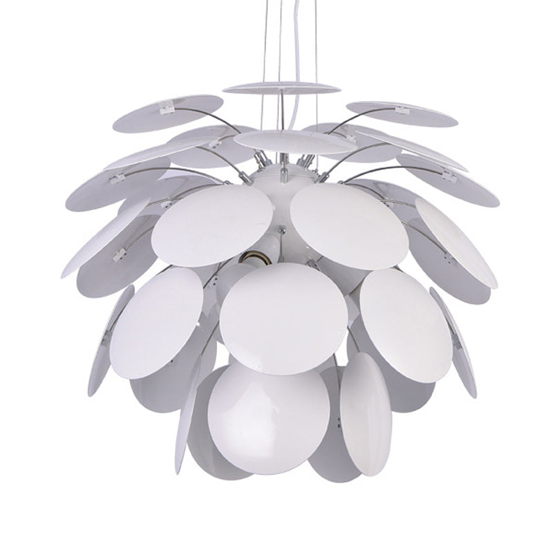 Modern Pinecone Hanging Pendant Lamp - Metallic Finish, 1-Head, Wide 19.5