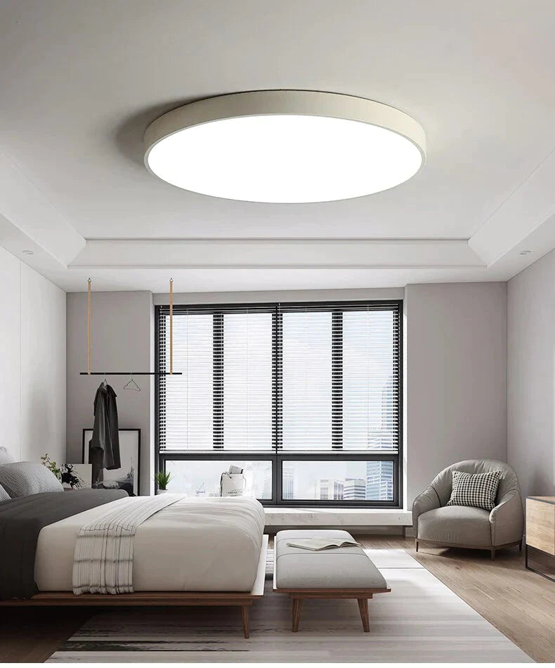Lámpara de techo Led moderna de Metal, lámpara de techo Led Simple en blanco y negro para sala de estar, dormitorio, comedor, accesorios de iluminación