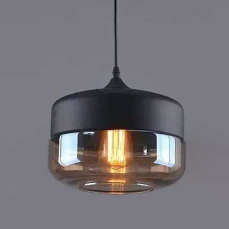 1-lichts hanglamp retro industriële stijl glazen hangende plafondverlichting voor restaurant