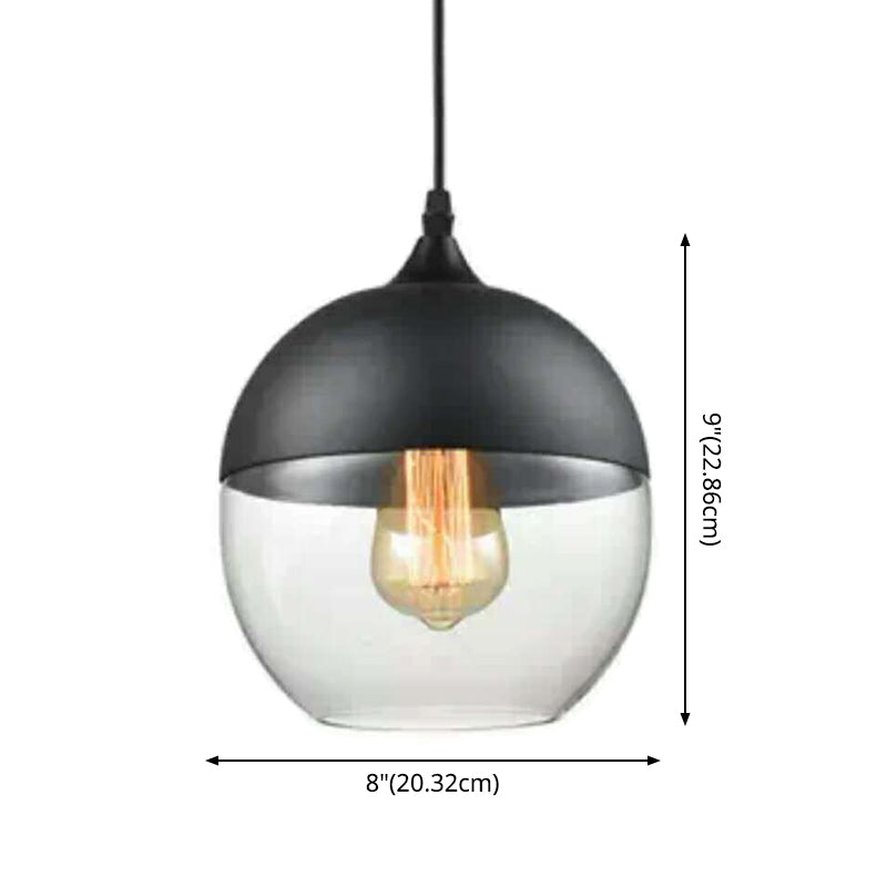 1-lichts hanglamp retro industriële stijl glazen hangende plafondverlichting voor restaurant
