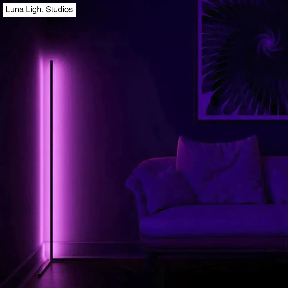 Lampadaire LED nordique RGB coin LED Angle droit lampadaires coloré chambre lampe éclairage télécommande coin lampe sur pied