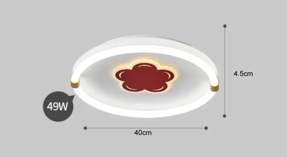 Preciosa lámpara de techo LED creativa para habitación de flores