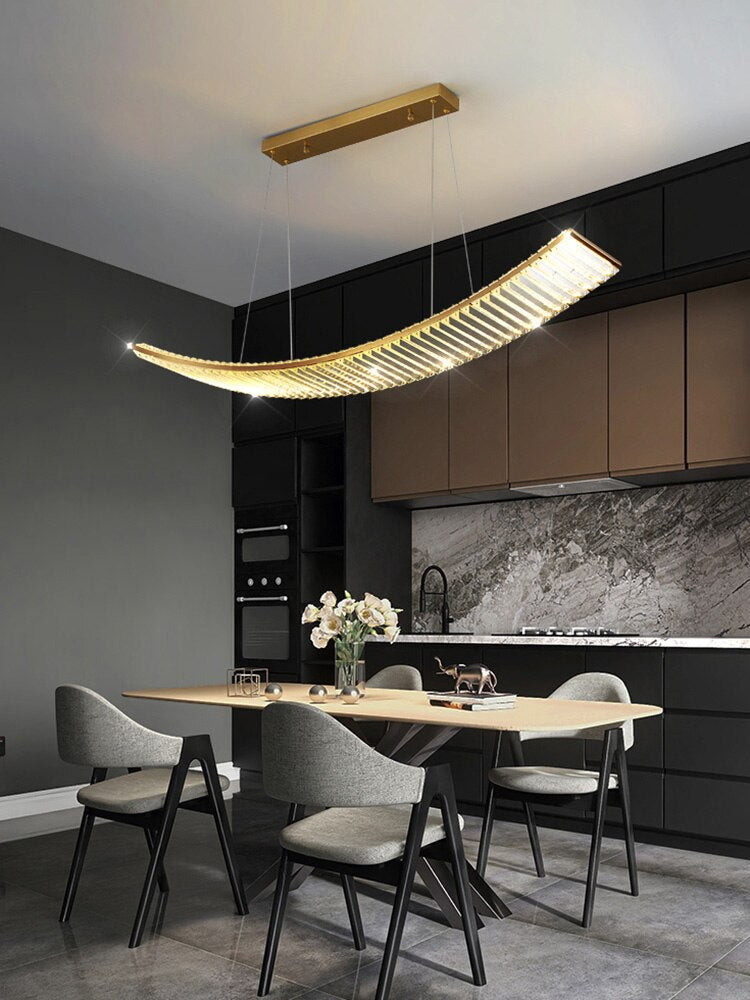 Shopia - Lustre à suspension en cristal de luxe - Conception d'éclairage moderne
