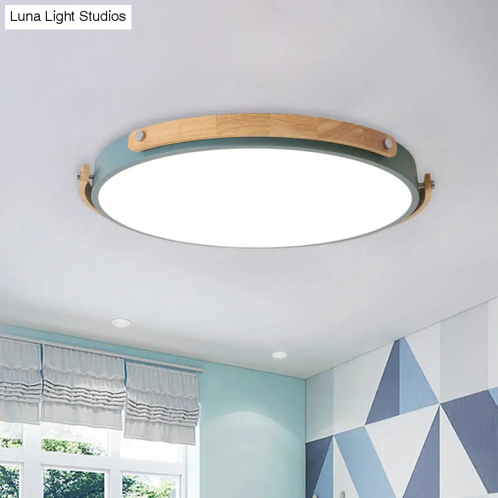 Plafoniera da incasso a LED circolare in acrilico stile Macaron - Elegante lampada da soffitto per la cameretta e i corridoi dei bambini