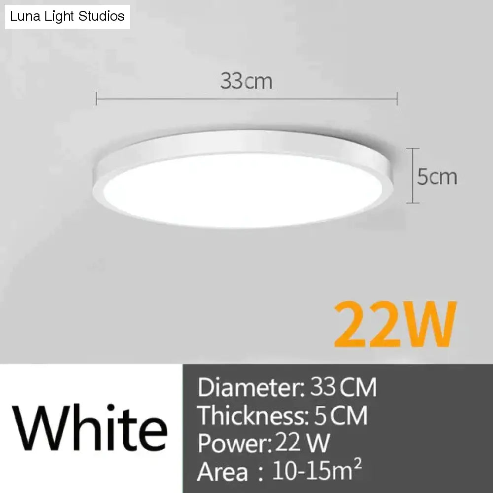 Luces de techo LED modernas, iluminación redonda de 16W, 15W, 20W, 30W, 50W, lámpara de techo Led para el hogar, dormitorio, baño y sala de estar