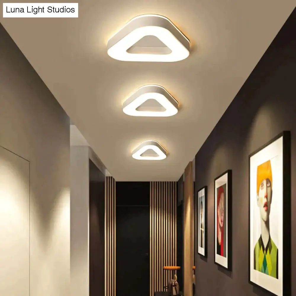 Candelabro LED moderno de 240mm de diámetro para pasillo, dormitorio, candelabro Led cuadrado/redondo/triangular en blanco o negro