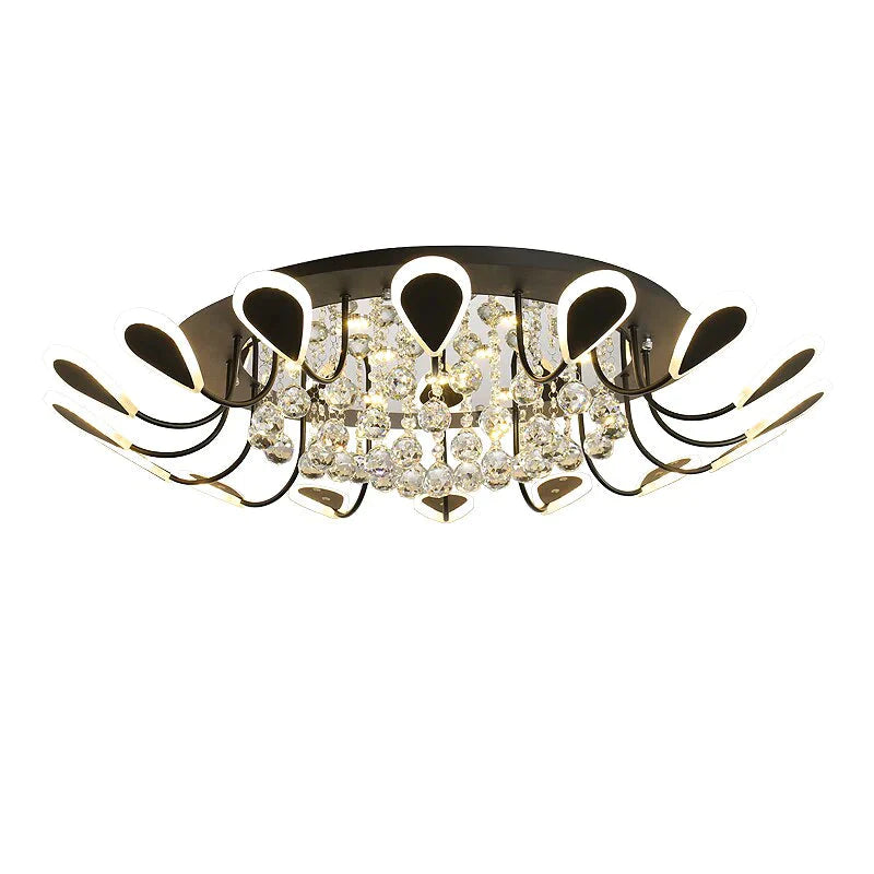 Kristal moderne led-plafondlamp voor woonkamer slaapkamer studeerkamer wit/zwarte kleur plafondlamp led-plafond