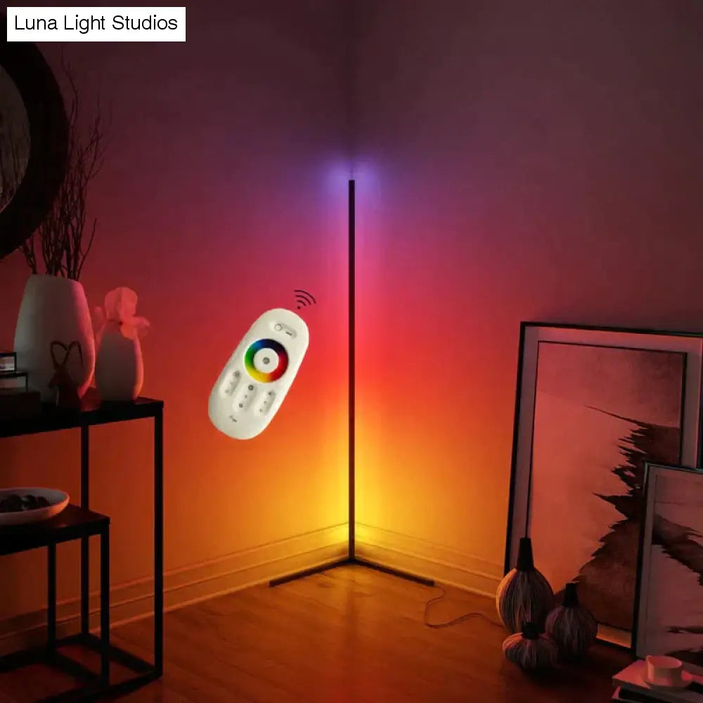 Lampadaire LED nordique RGB coin LED Angle droit lampadaires coloré chambre lampe éclairage télécommande coin lampe sur pied