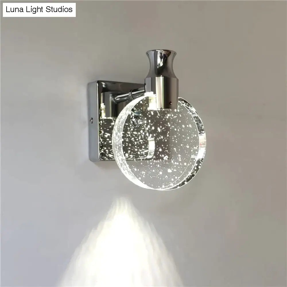 Eenvoudige kristallen LED-wandlamp voor badkamerslaapkamer