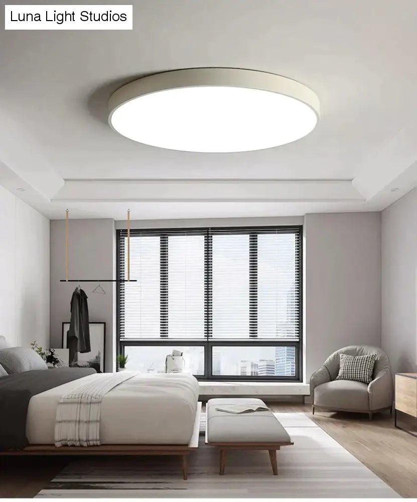 Lámpara de techo Led moderna de Metal, lámpara de techo Led Simple en blanco y negro para sala de estar, dormitorio, comedor, accesorios de iluminación