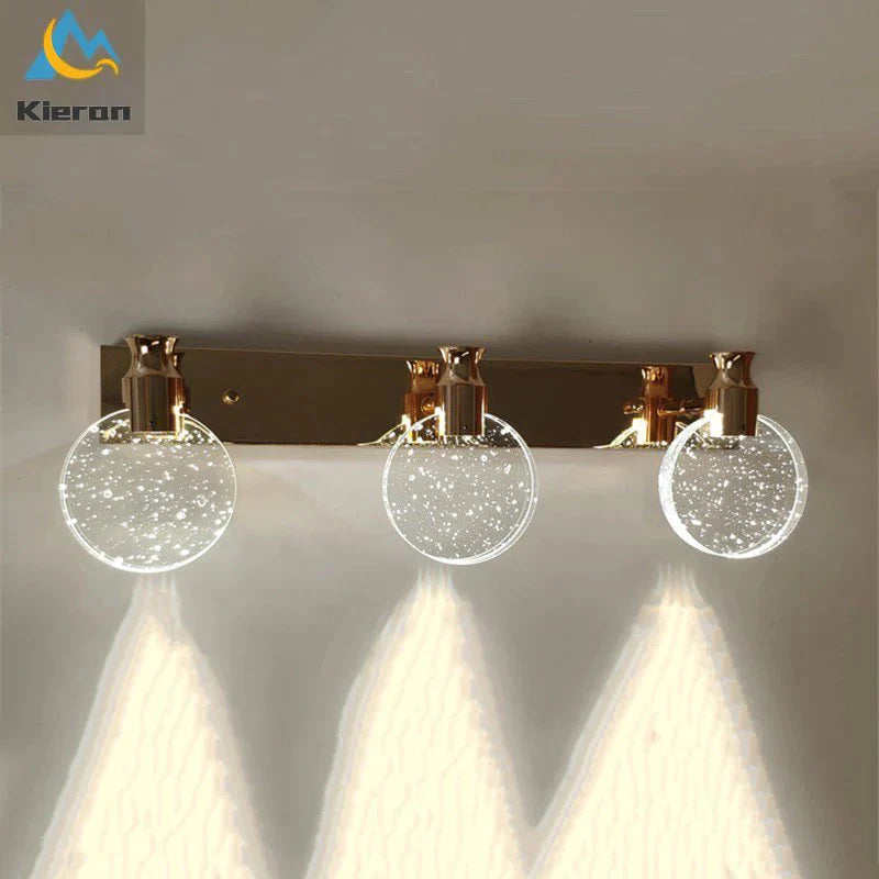Eenvoudige kristallen LED-wandlamp voor badkamerslaapkamer