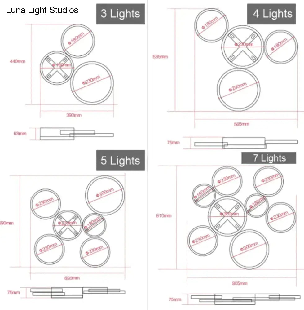 Moderne runde LED-Deckenleuchten Schlafzimmer Esszimmer Deckenleuchten Küche Plafondlamp Oberflächenmontage Fernbedienung Lamparas