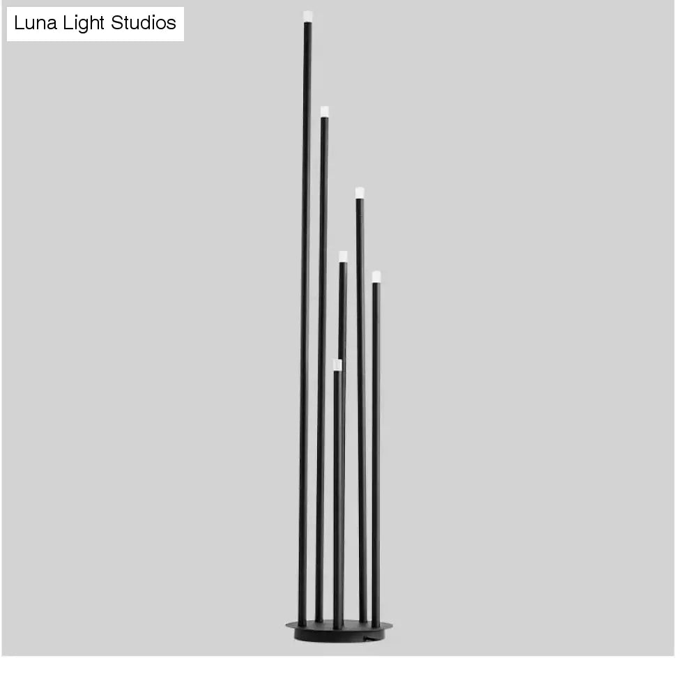 Moderne simple personnalité noir multi-tête lampadaire LED branche lampe sur pied salon lampe de lecture chambre chevet lampadaire