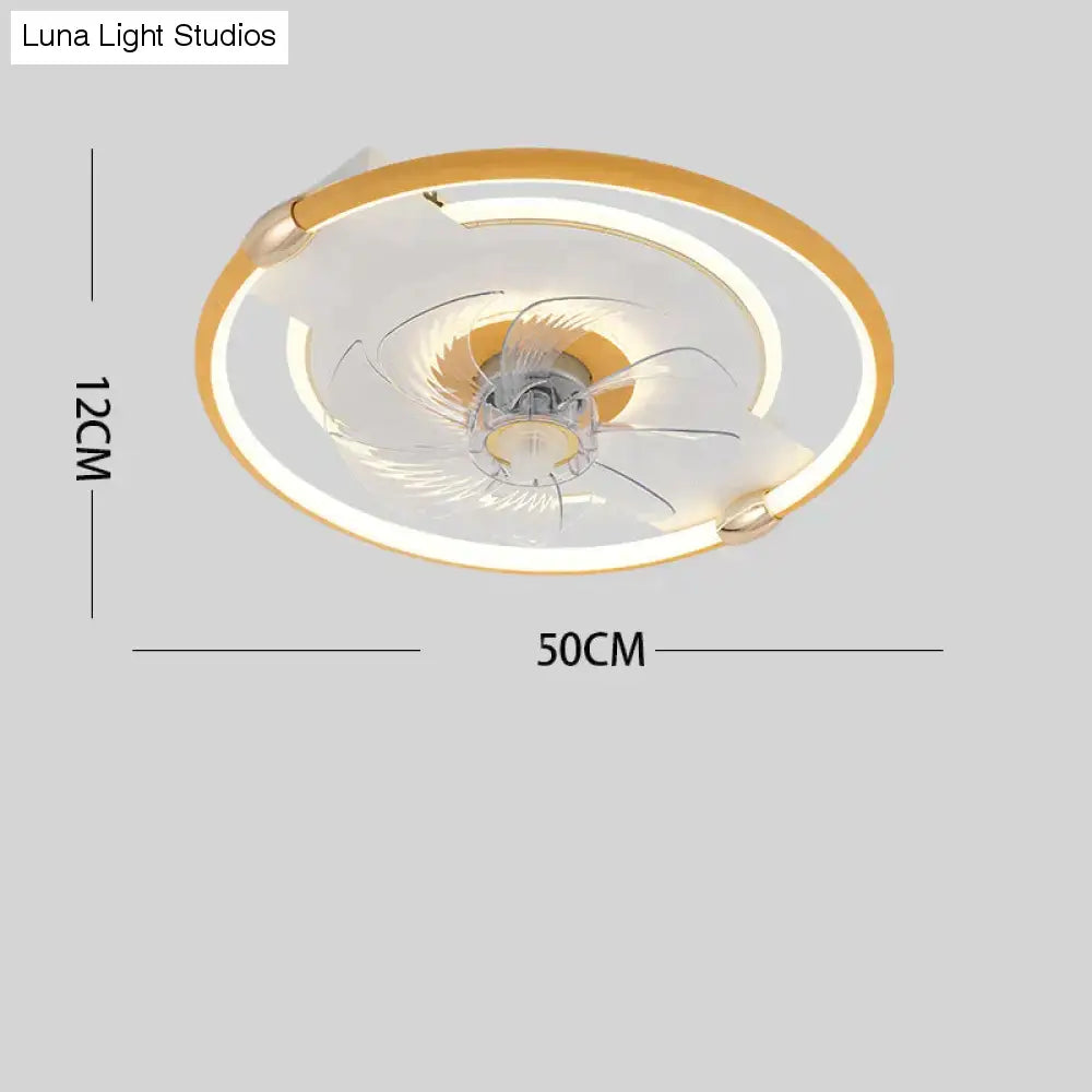 Fan Ceiling Lamp Light In The Bedroom Living Room Restaurant Invisible Fan Lamp Indoor Simple Ultra-thin Lamps