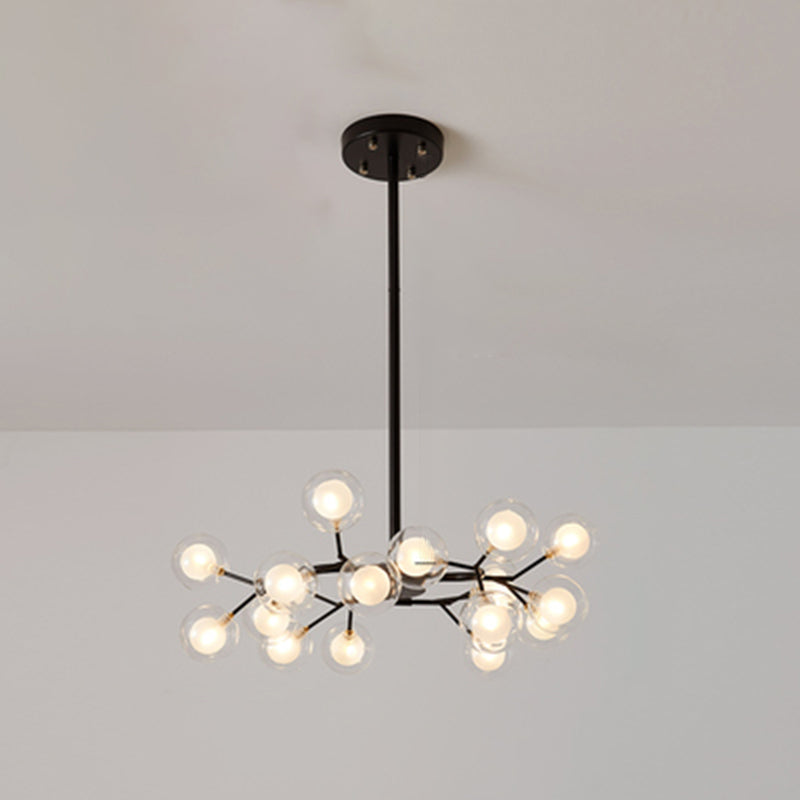 Metallischer Zweig-Kronleuchter, schlichte LED-Pendelleuchte für Wohnzimmer