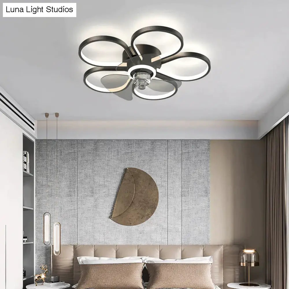 Luxury Ceiling Fan Lamp Bedroom Ultra-thin Quiet Restaurant Ceiling Lamp with Electric Fan