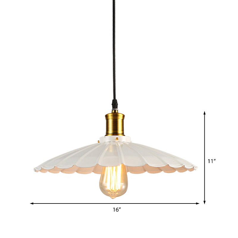 Lampe suspendue industrielle festonnée de 14 