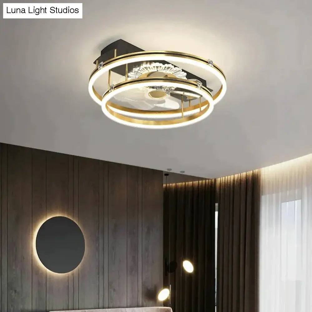 Luxury Fan Living Room Round Ceiling Lamp Simple Lamps