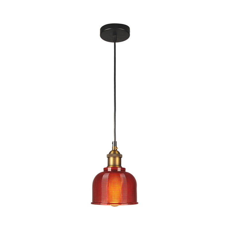 Vintage Carillon-Pendelleuchte: Gitterglas-Aufhängung im Retro-Stil für das Esszimmer