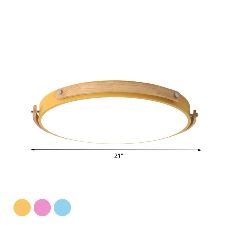 Plafoniera da incasso a LED circolare in acrilico stile Macaron - Elegante lampada da soffitto per la cameretta e i corridoi dei bambini