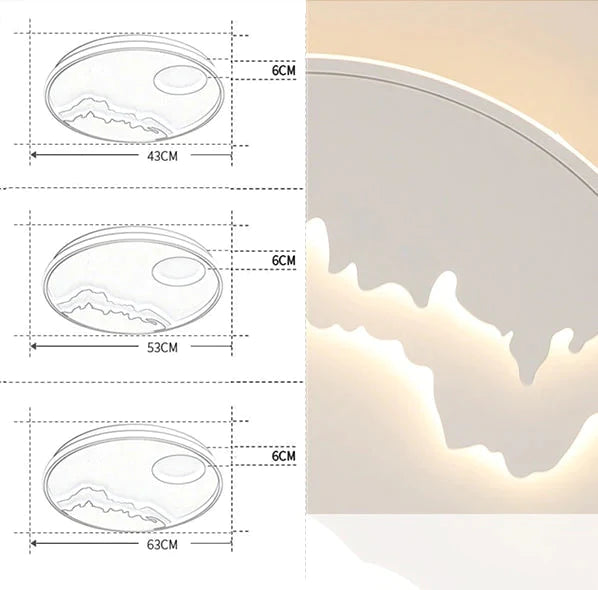 LED plafonnier moderne Nature lever du soleil Design pour salon chambre cuisine salle à manger luminaire ICFW1910
