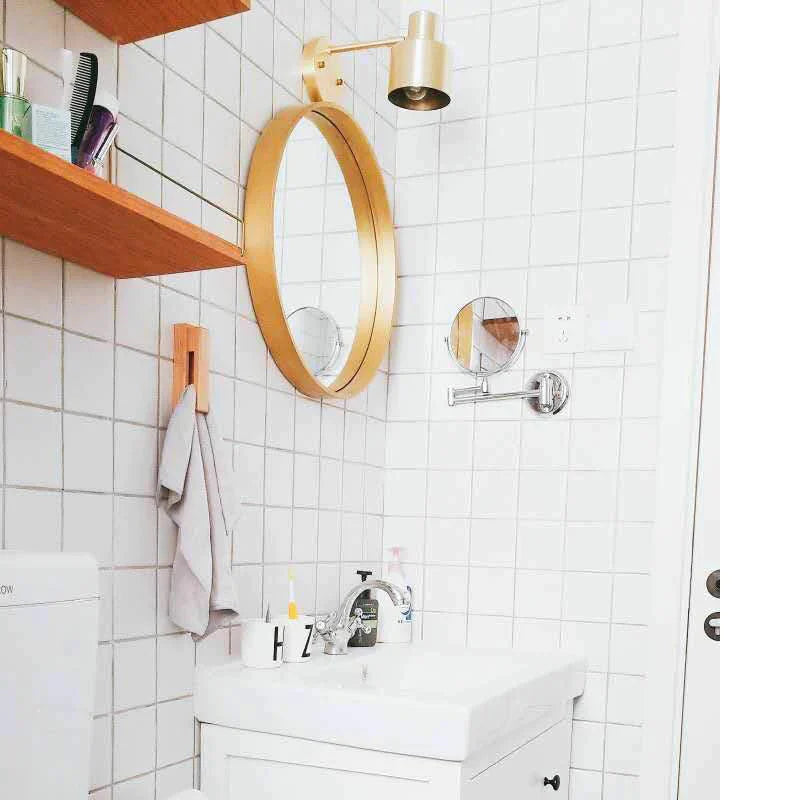 Noordse gouden woonkamer slaapkamer nachtkastje badkamer koperen wandlamp