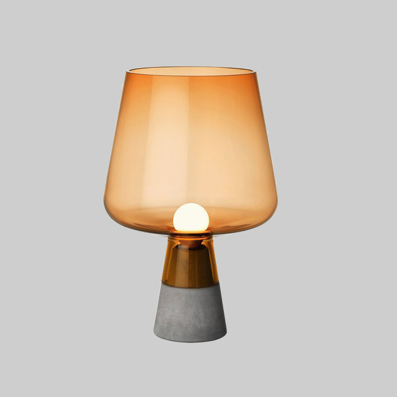 Truncated Cone Cognac Glass Table Lamp - Mid Century Design - 8