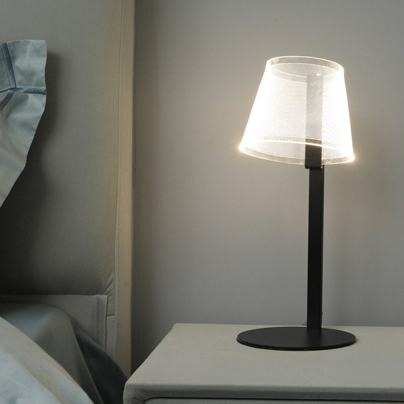 Macaron Acrylic Tapered Shade Table Lamp - LED Nightstand Lighting for Kids Bedroom