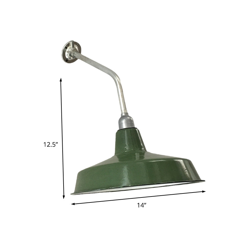 Outdoor Farmhouse Iron Wall Sconce with Bend Arm - 12