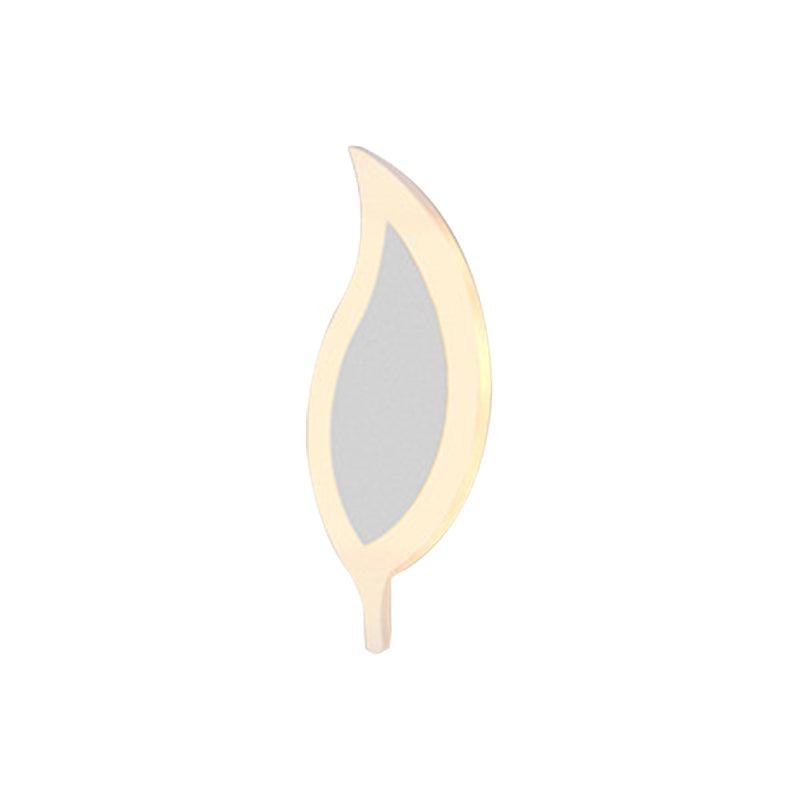 Applique murale LED à encastrer avec motif pomme/feuille/chat pour enfants – Petite applique murale en acrylique pour chambre d'enfant en blanc