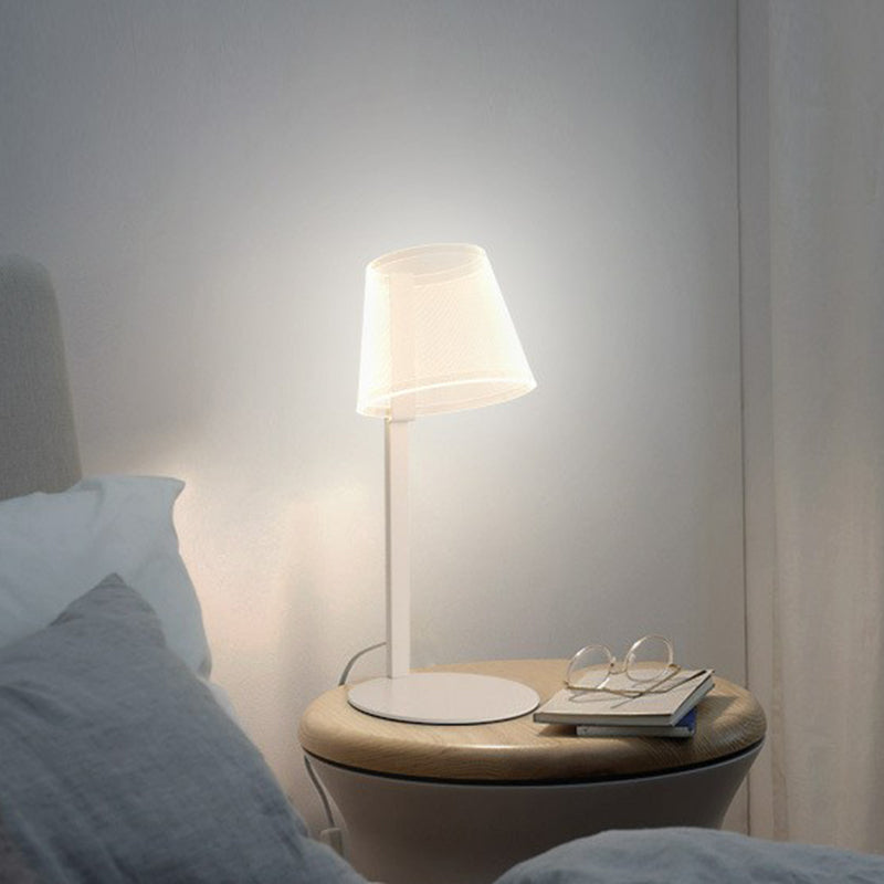 Macaron Acrylic Tapered Shade Table Lamp - LED Nightstand Lighting for Kids Bedroom