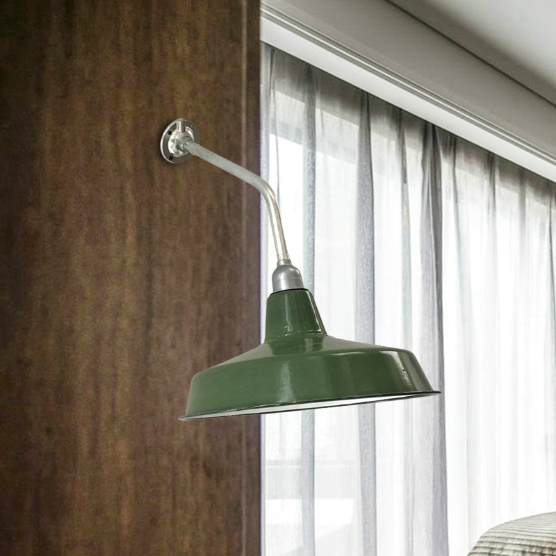 Outdoor Farmhouse Iron Wall Sconce with Bend Arm - 12